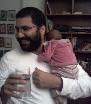 Alaa with Khaled. Photo by Rasha Abdulla, used with permission.
