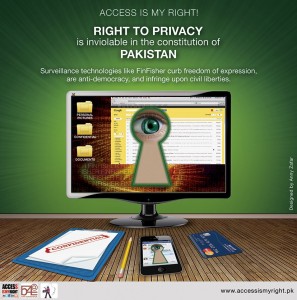 Cartel de la campaña de Bytes for All, Pakistán