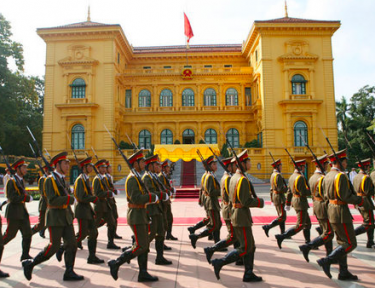 Presidential Palace, Hanoi. Photo by Paul Morse, released to public domain.