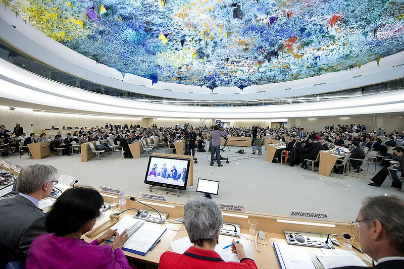 Reunión del Consejo de Derechos Humanos de Naciones Unidas. Foto de NU Ginebra vía Flickr (CC BY-NC-ND 2.0)