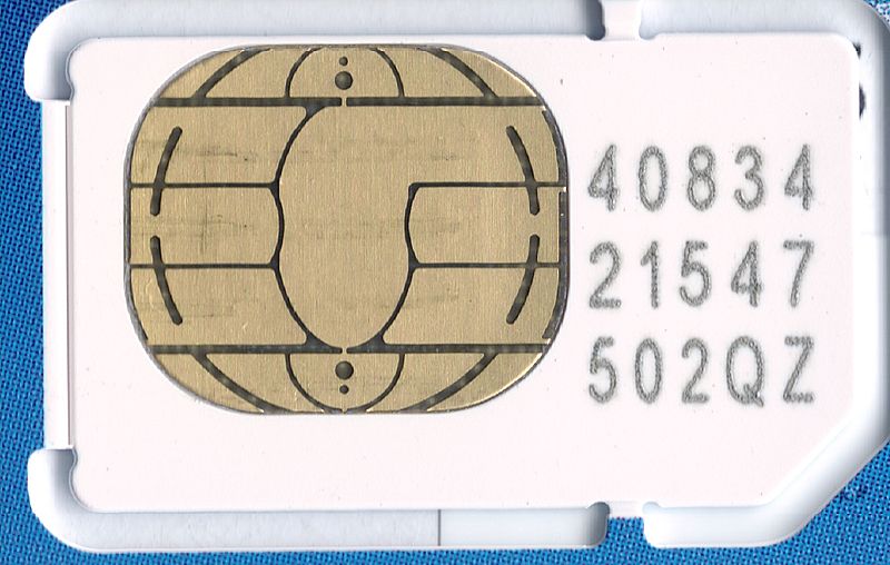 SIM card. Released to public domain, via Wikimedia Commons.