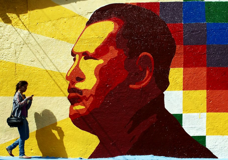 Mural of Hugo Chavez in Merida, Venezuela. Photo by David Hernandez via Wikimedia Commons (CC BY-SA 2.0)