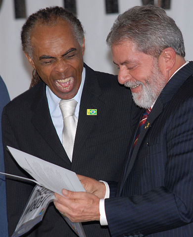 Gilberto Gil and former Brazilian president Lula. Photo by Wilson Dias/Agencia Brasil via Wikimedia Commons (CC BY 3.0)