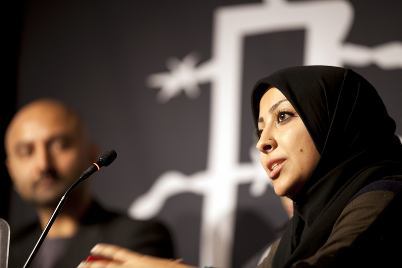 Maryam Al-Khawaja speaking in 2011. Photo by amnestystudent via Flickr (CC BY 2.0)