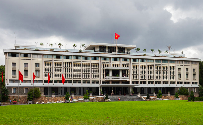 Reunification Palace, Ho Chi Minh City. Photo by Diego Delso via Wikimedia (CC BY-3.0)