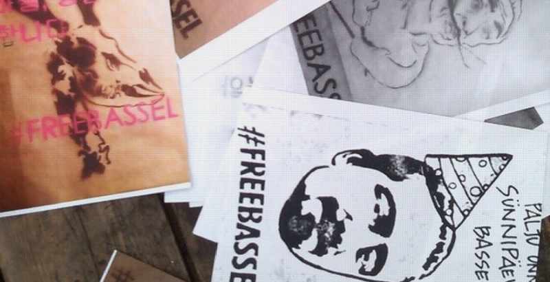 ملصقات الحرية لباسل،