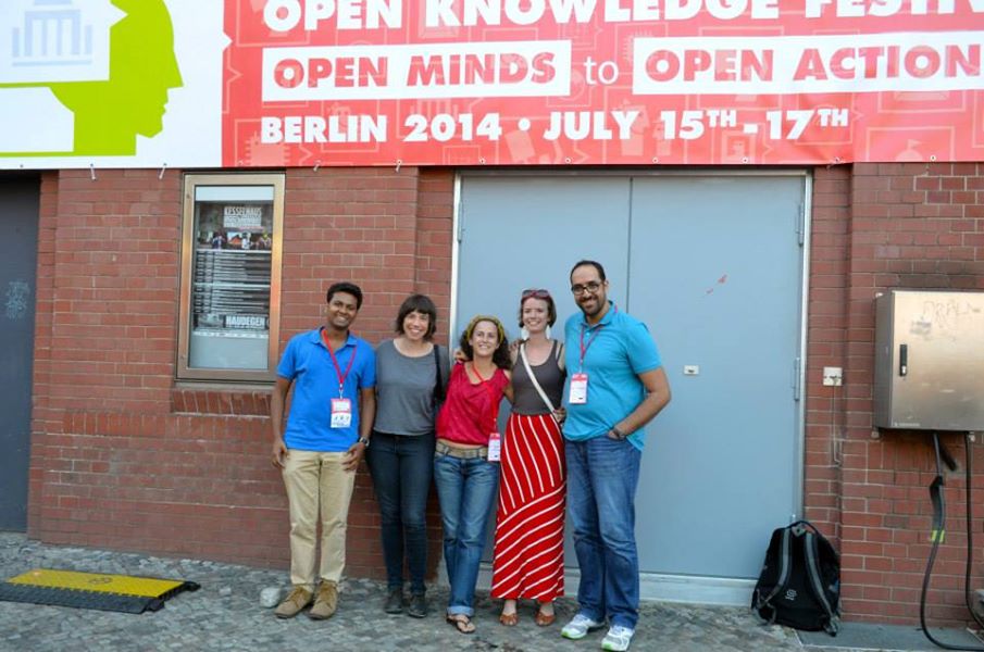 Ellery with Global Voices friends in Berlin, July 2014. PHOTO: Subhashish Panigrahi